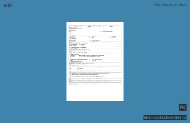 Deutsche Gemeinde Gewerbeanmeldung Word- und PDF-Beispielvorschau